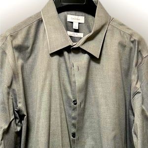 Grey Calvin Klein dress shirt large